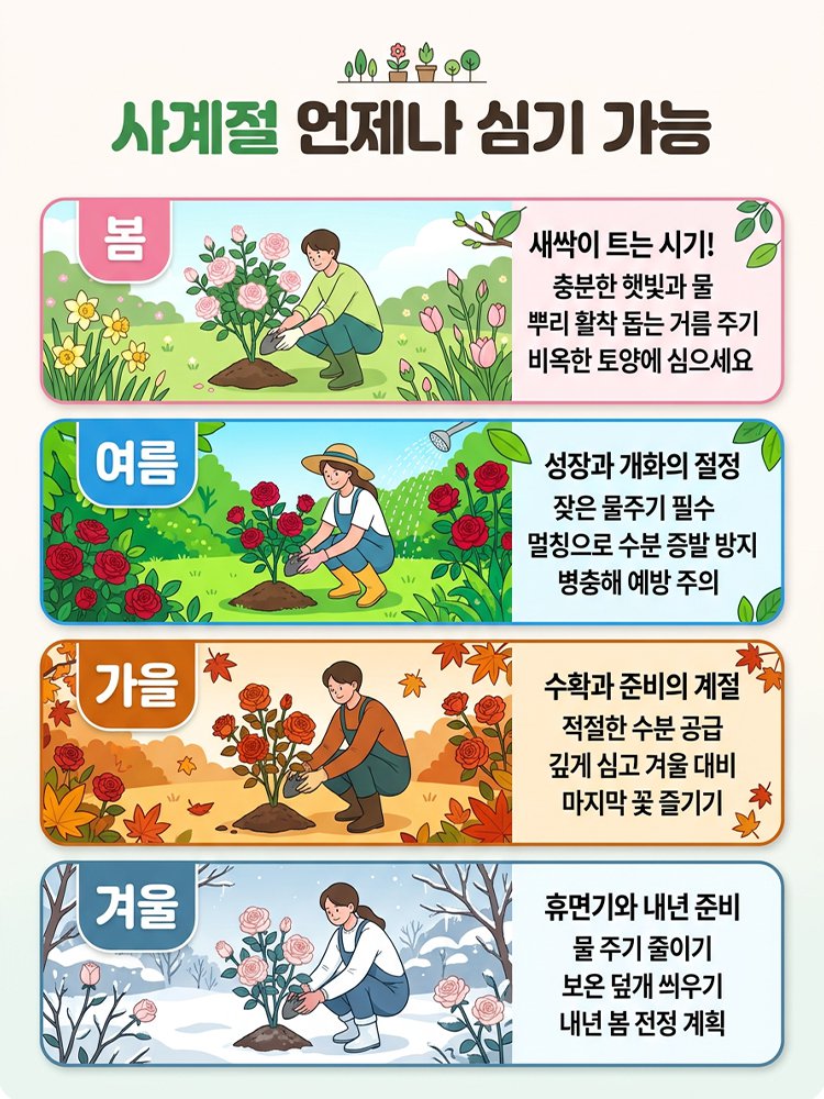 【비료 증정】다채로운 향기 가득 장미 꽃바다 씨앗