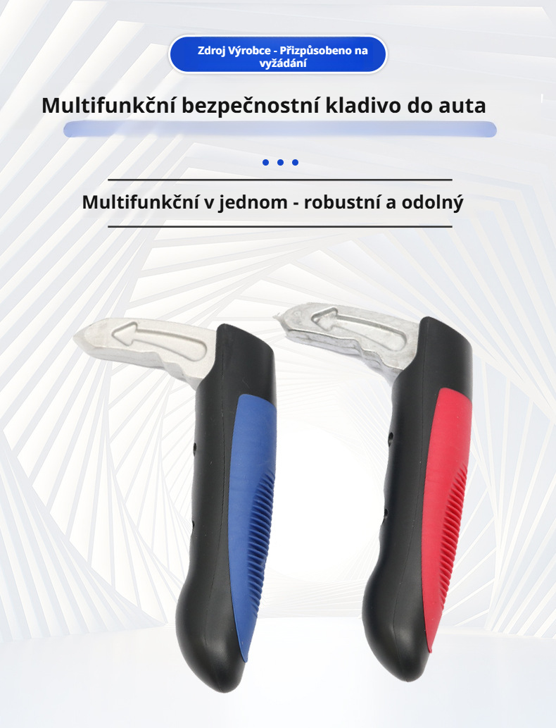 Multifunkční nouzové kladívko do auta – různé typy