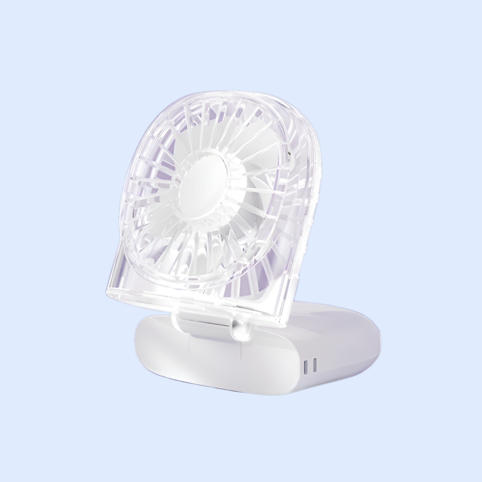透明吊り下げネックファン、折りたたみ式、手持ち式、USB充電、屋外ポータブル、強風、卓上ミニ吊り下げネックファン