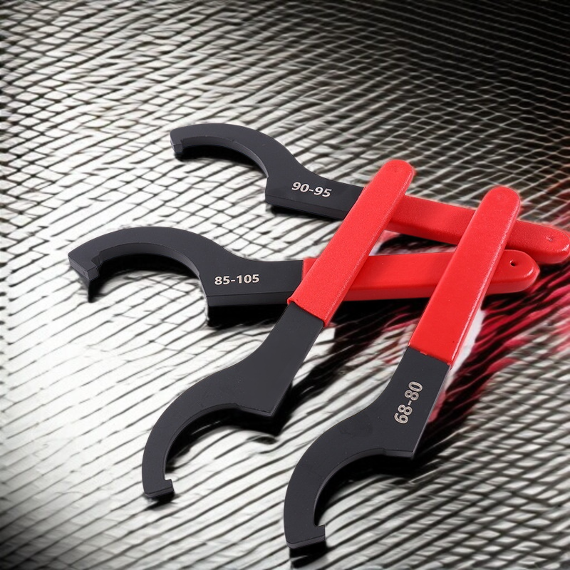 제창 반원 너트 렌치 전용 공구 초승달 가방 플라스틱 손잡이 커버 충격 흡수기형 반반원 너트 렌치