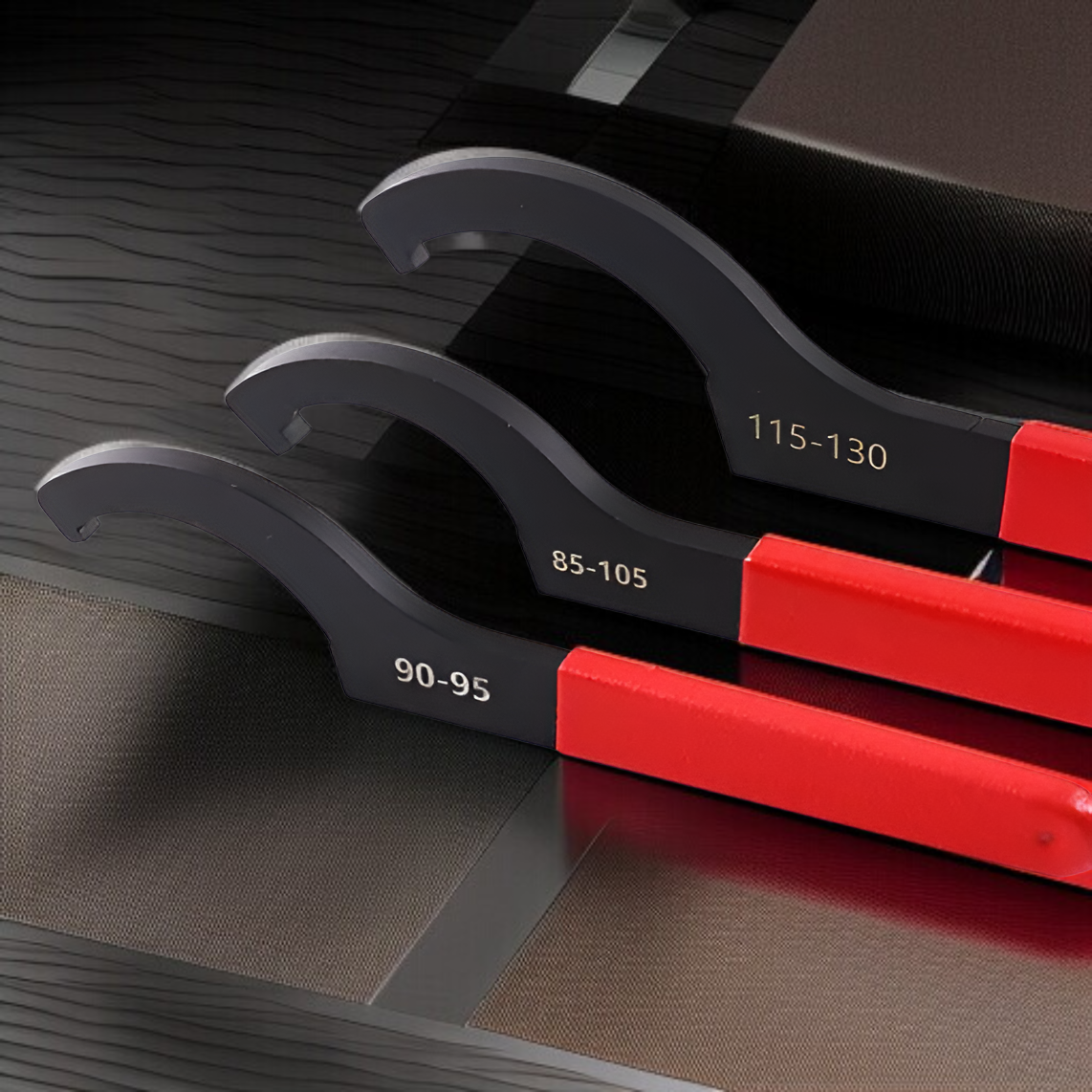 제창 반원 너트 렌치 전용 공구 초승달 가방 플라스틱 손잡이 커버 충격 흡수기형 반반원 너트 렌치