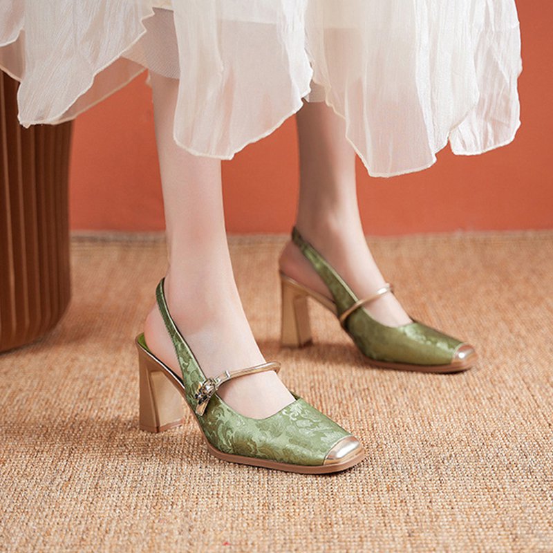 빈티지 프렌치 여성 펌프스