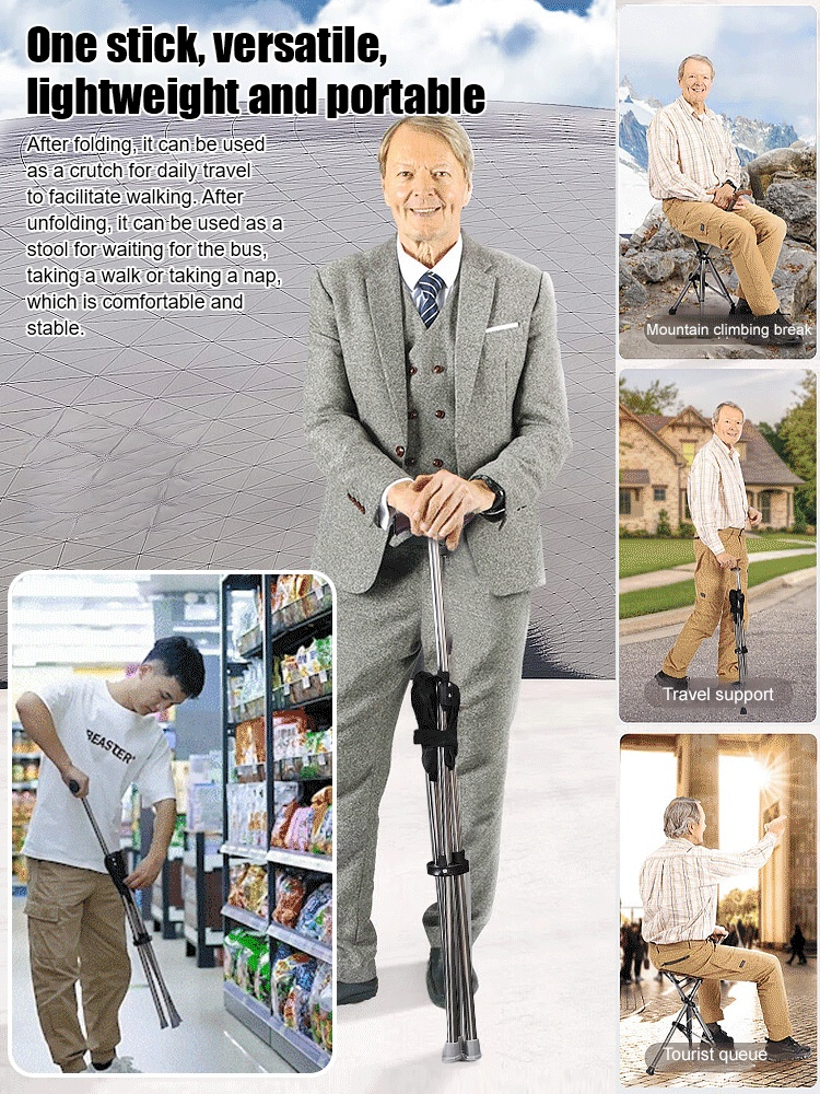 Outdoor Folding Crutch Chair