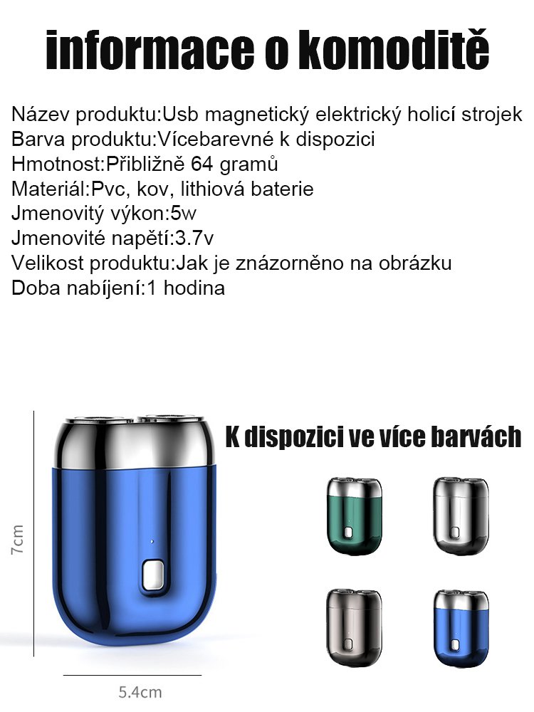 Nový mini dvouhlavý elektrický holicí strojek