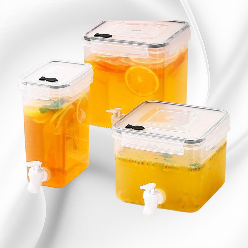 大容量耐高溫塑膠水桶家用果汁壺帶水龍頭 