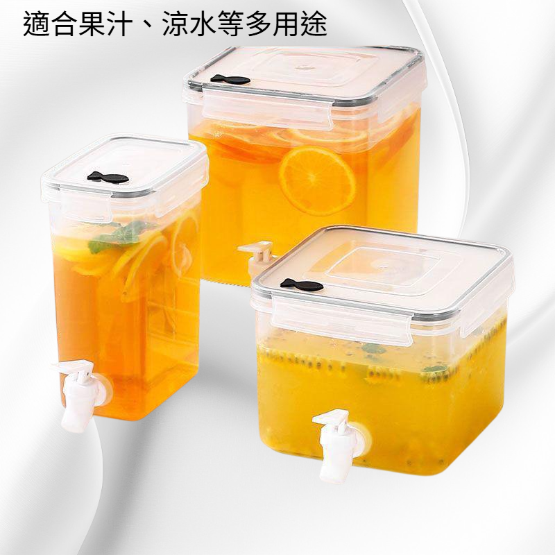 大容量耐高溫塑膠水桶家用果汁壺帶水龍頭 