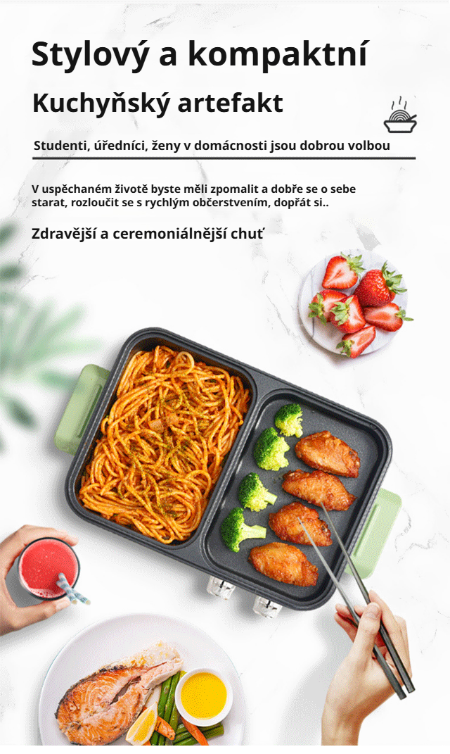 Detail ovládání multifunkční pánve pro snadné vaření