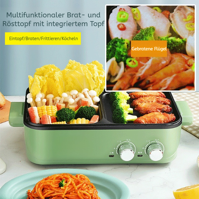 Multifunktionaler Brat- und Rösttopf für Haushalt und Studentenwohnheim