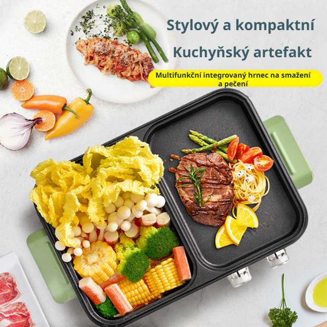 Multifunkční pánev a grilovací hrnec pro koleje a domácnosti