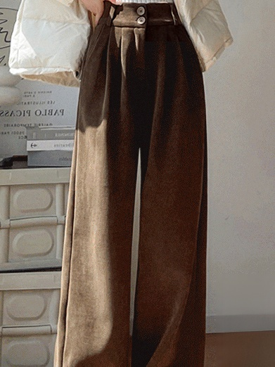 【체형을 가리지 않고 날씬해 보임】두꺼운 기모 캐주얼 바지