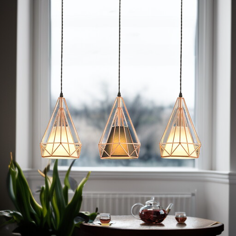 Birdcage Personalized Hanging Wire Lamp