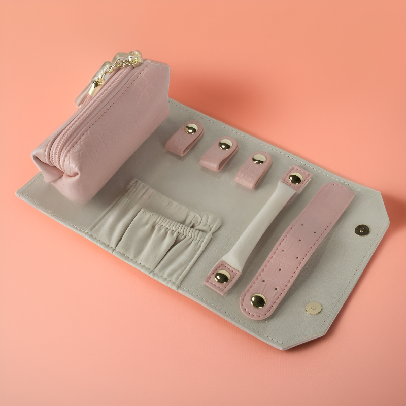 Jewelry Earring Organizer Roll Storage