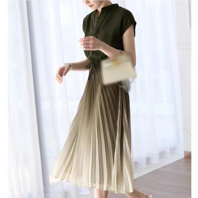 셔링 그러데이션 원피스