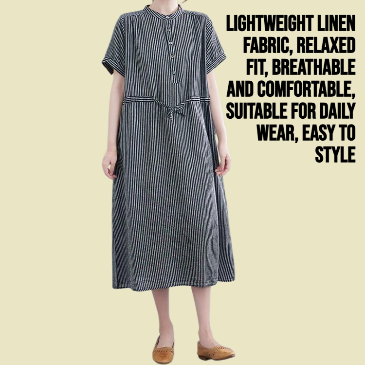 Loose casual linen dress