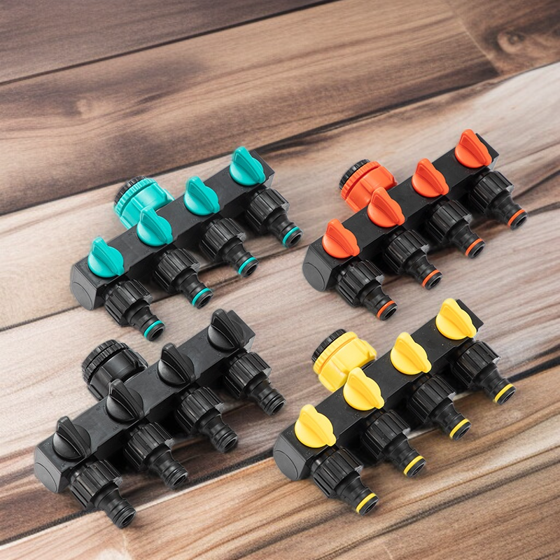 5통 4로 1구 이음매 분수기 수도관 세차 수도관 스위치 부착 분류 5통 수도꼭지 커넥터