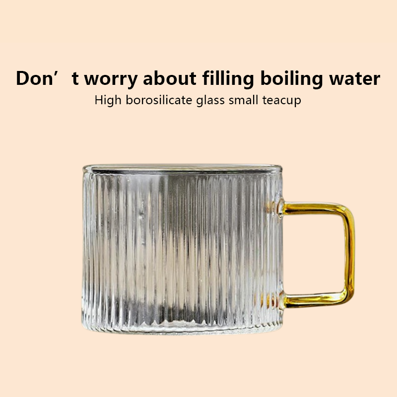 High borosilicate glass small tea cup hammer pattern small cup tea tasting Kung Fu cup tea set tea t