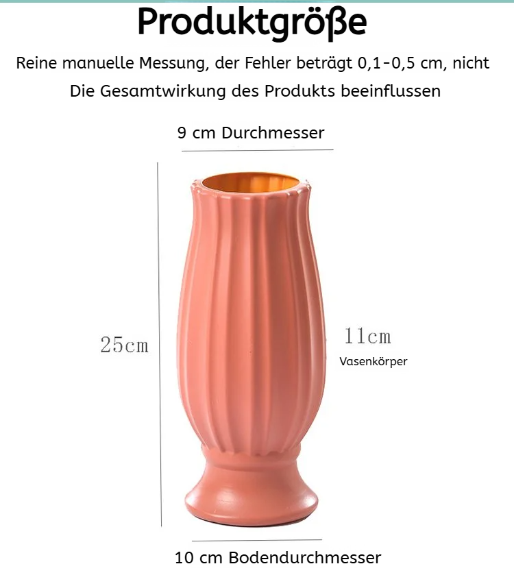 Detailaufnahme der hochwertigen Imitation Keramikvase
