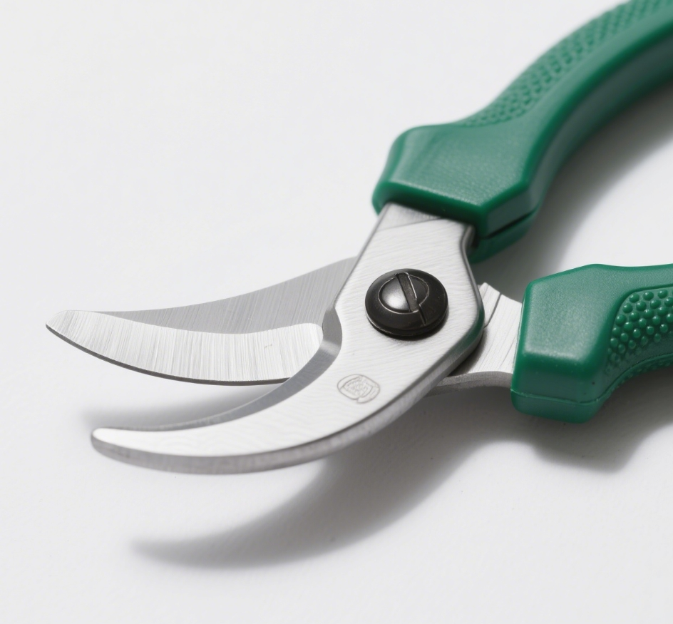 耐久性の高いステンレス刃のクローズアップ