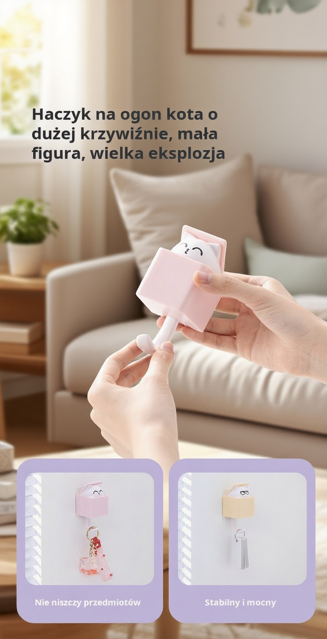 Zestaw 4 haczyków kotek teleskopowych