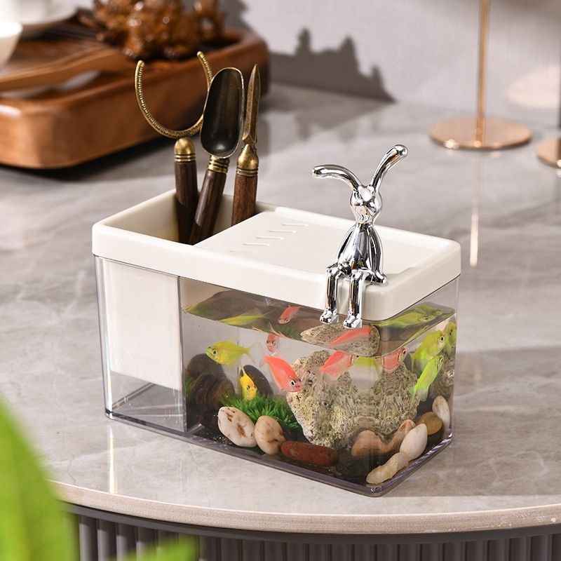 Mini Ultra-clear Glass Fish Tank for Living Room