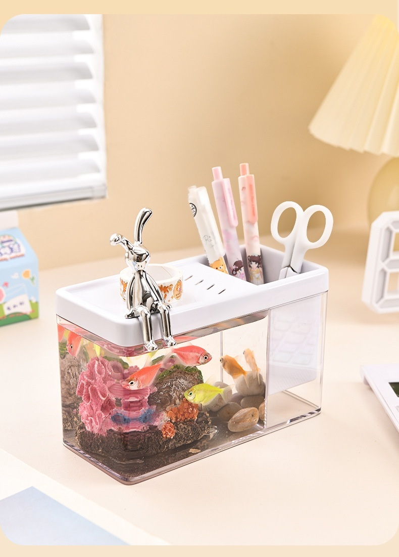 Close-up of ultra-clear glass fish tank for home