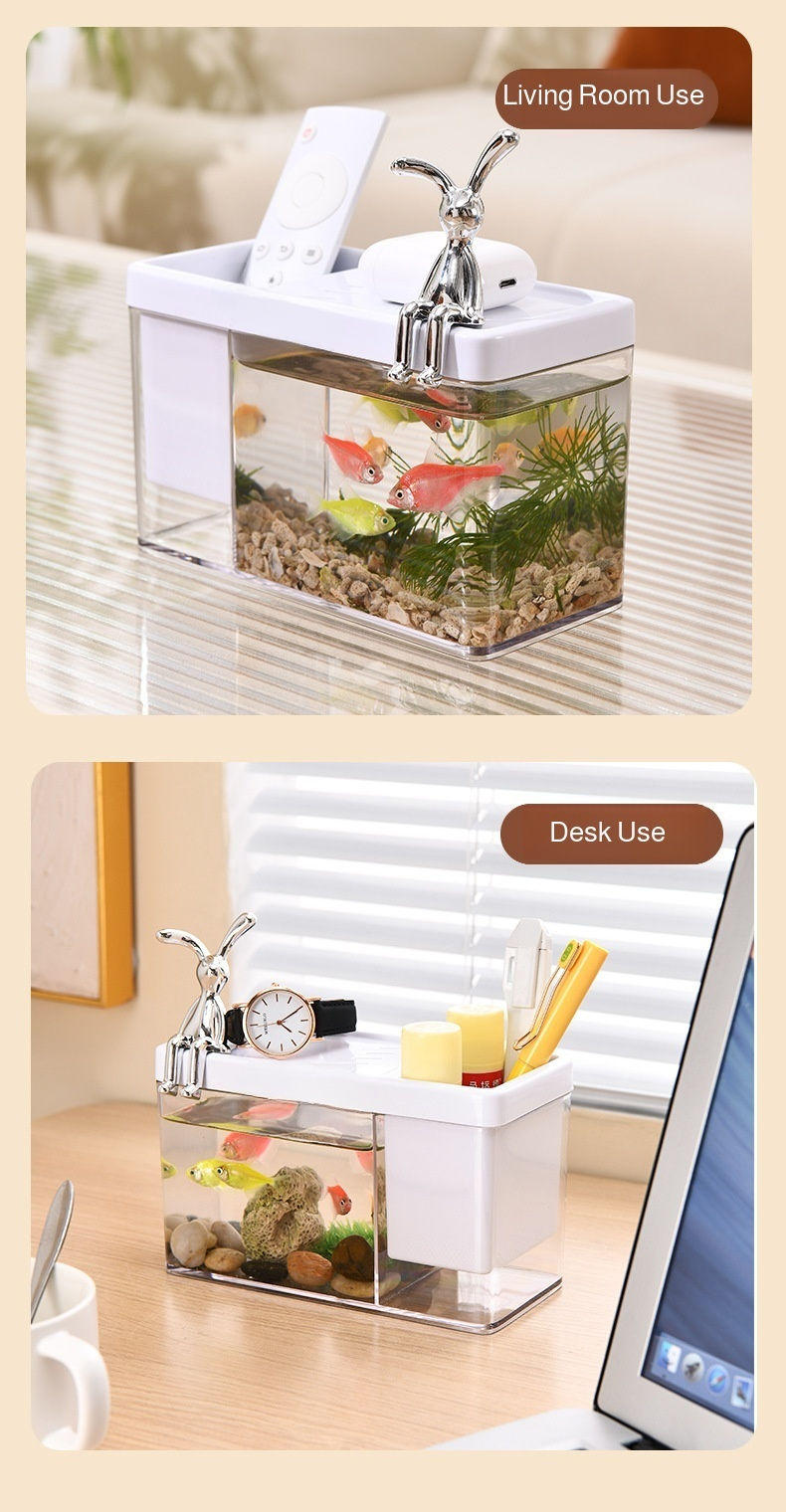 Elegant fish tank centerpiece for home decor