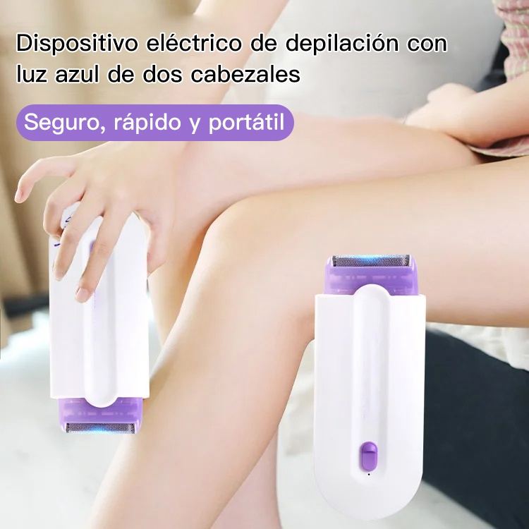 Aparato portátil de depilación de partes íntimas de dos cabezas con láser