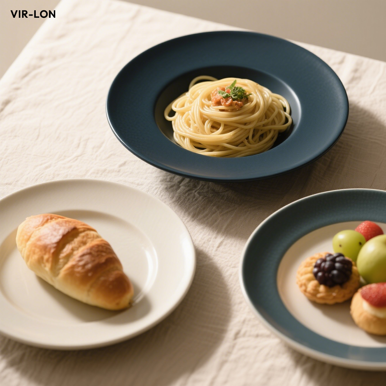 Weißer Melamin-Geschirrteller