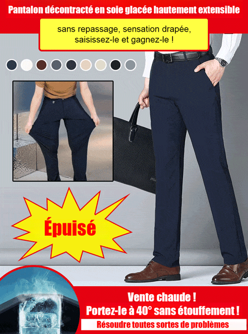Pantalon décontracté Ice Silk stretch pour homme