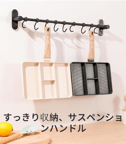 家庭用卵焼き鍋白い四穴フライパン麦飯石がついていないフライパンフライパンステーキ朝食鍋