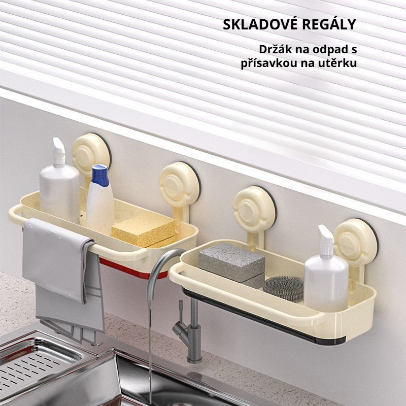 Odkapávač na hadříky s přísavkou, multifunkční
