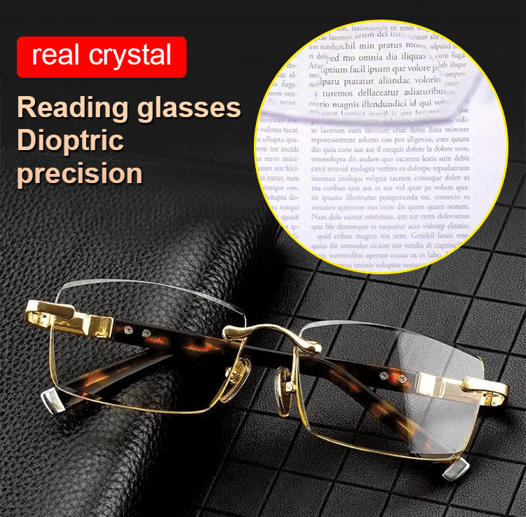 Eye Protection Bamboo Leaf Green Natural Crystal Glasses