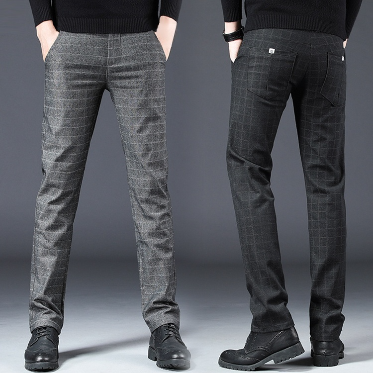 裏起毛チェック柄パンツ