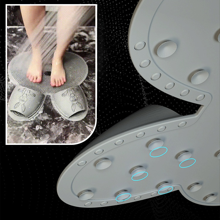 토끼 실리콘 마사지 매트 욕실 미끄럼 방지 매트