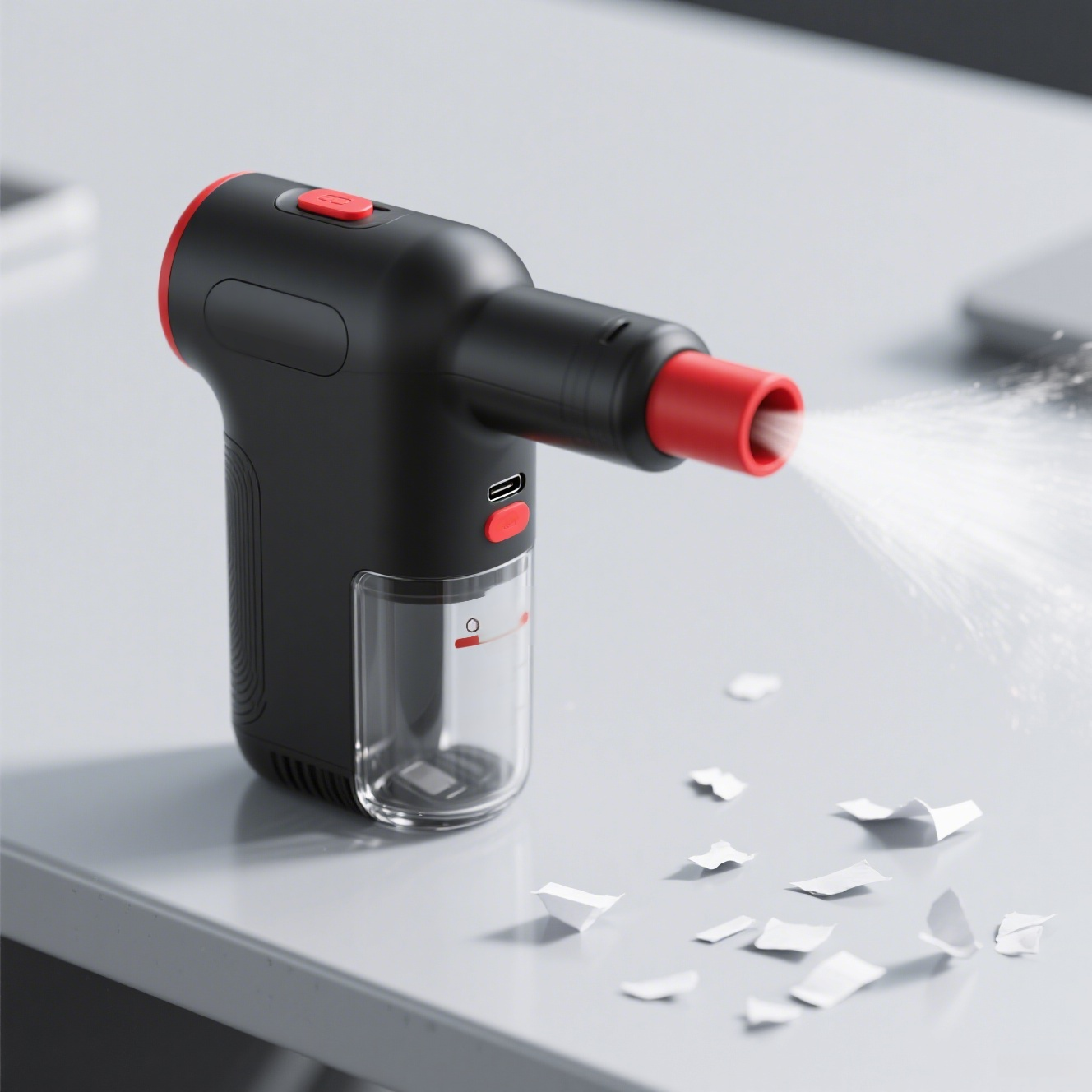 Nový bezdrátový automobilový vysavač a mini foukací a sací zařízení v jednom