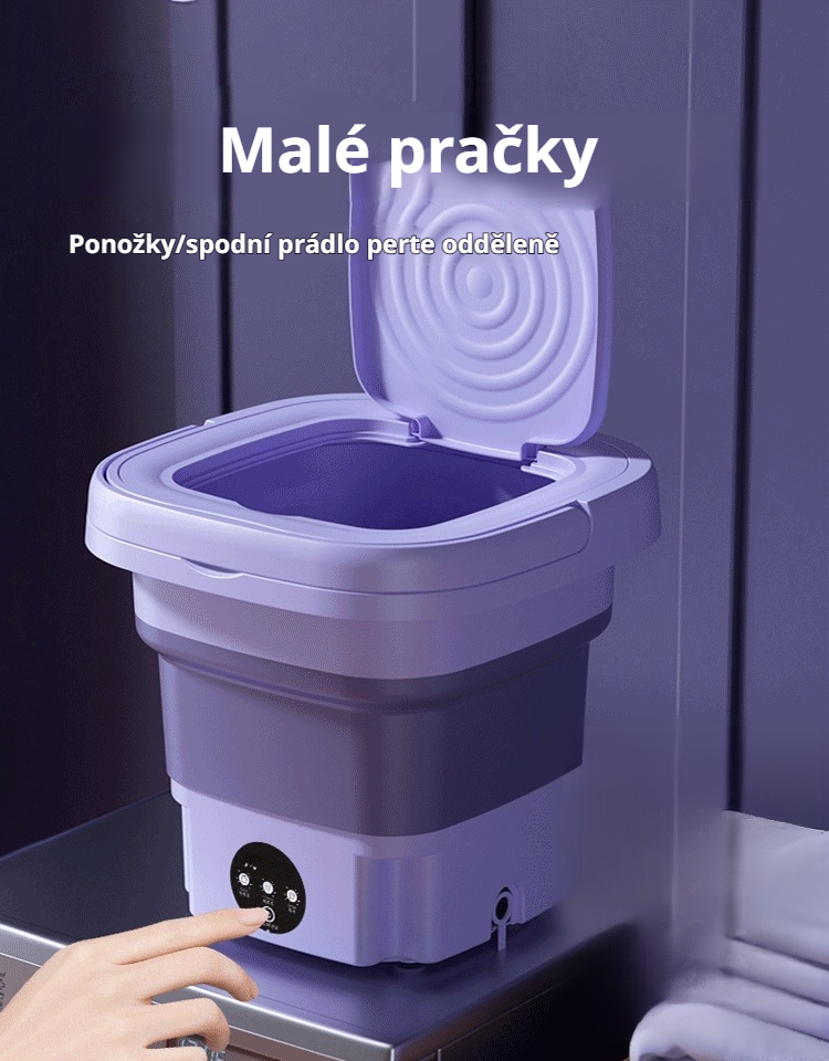 Skládací mini pračka do domácnosti