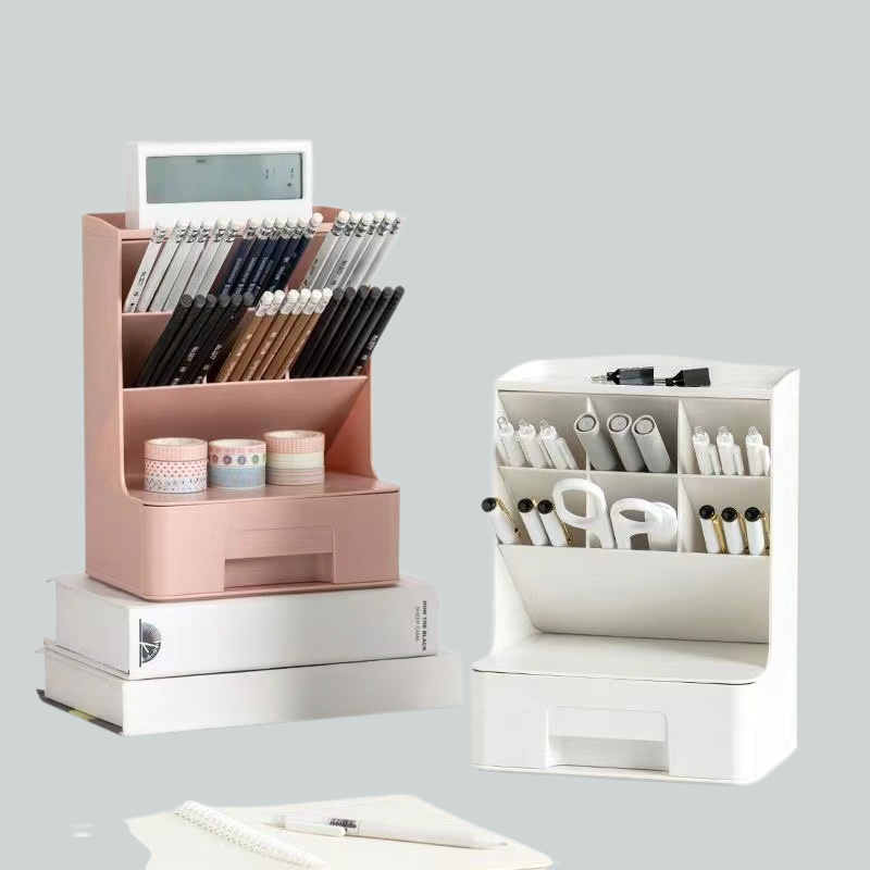 Slanted cosmetic storage box