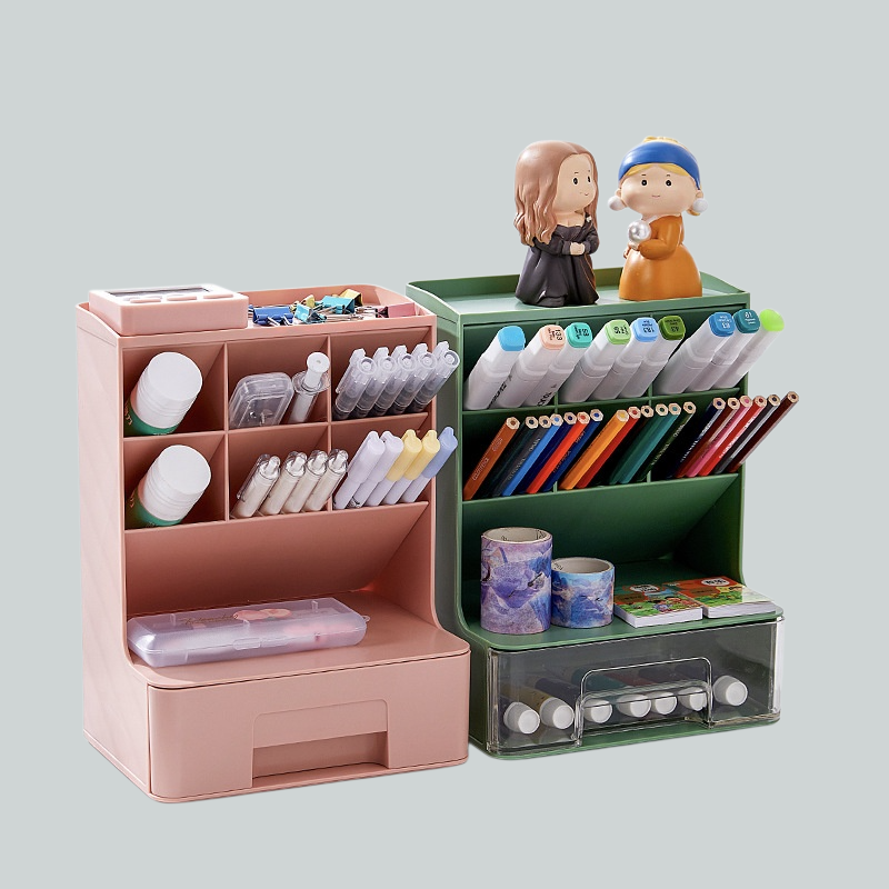 Slanted cosmetic storage box