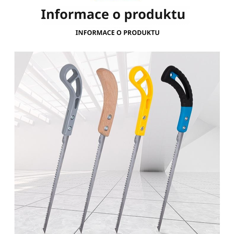 Zahradní mini ocasová pila na větve, jemné zuby, domácí použití