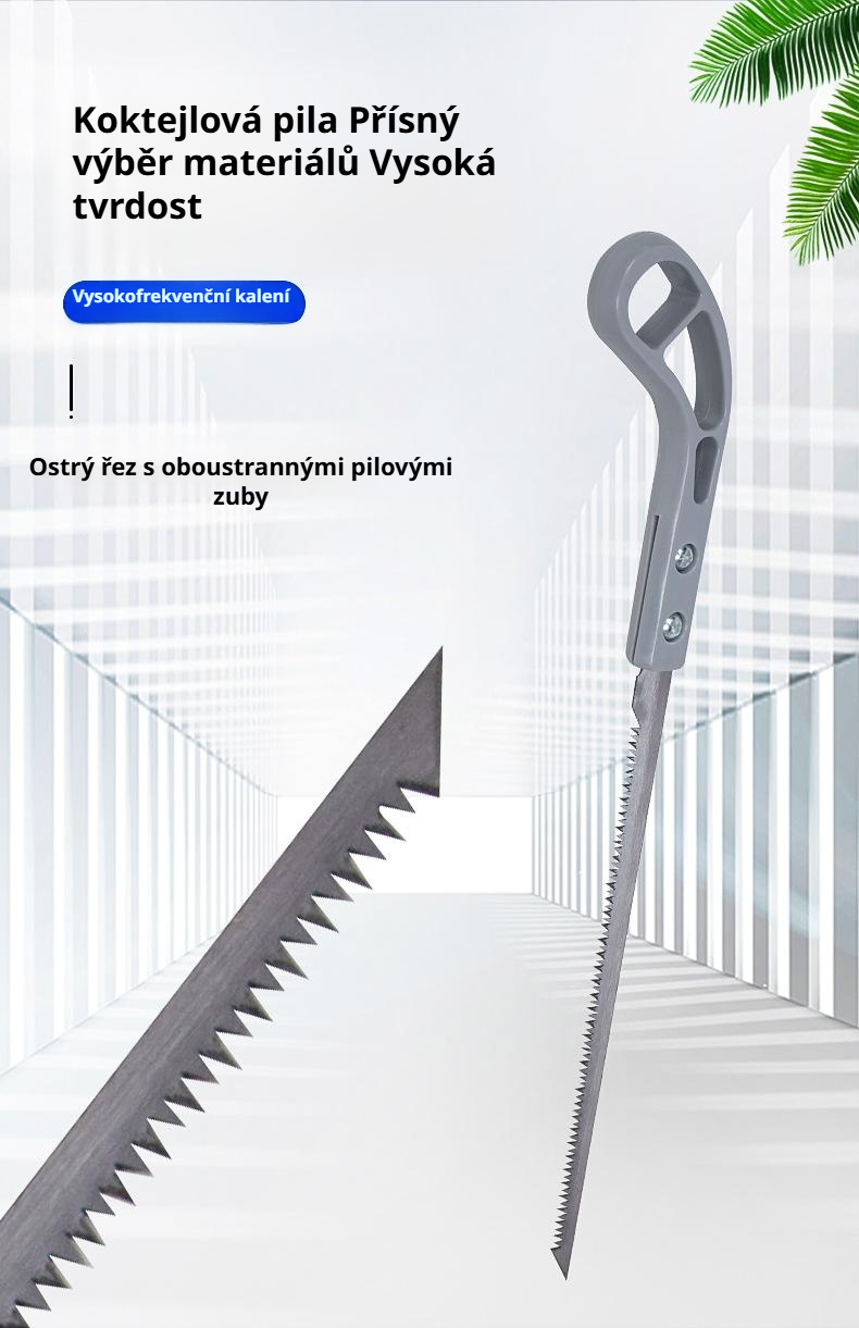 Zahradní mini ocasová pila na větve s jemnými zuby