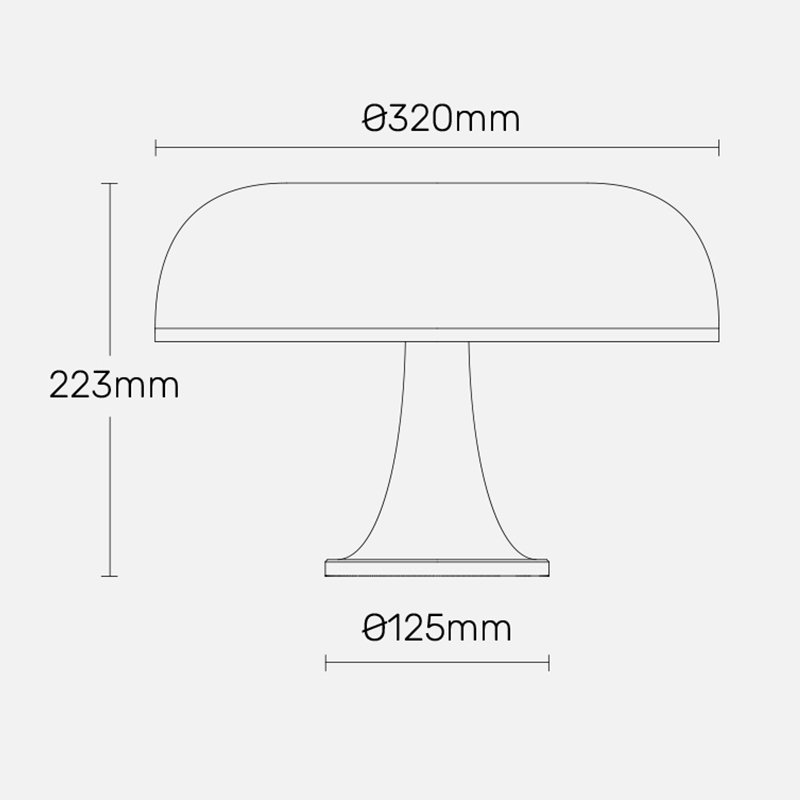 レトロきのこテーブルランプ