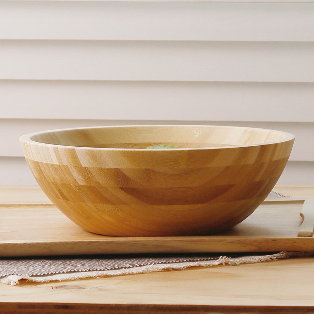 Home wooden salad bowl