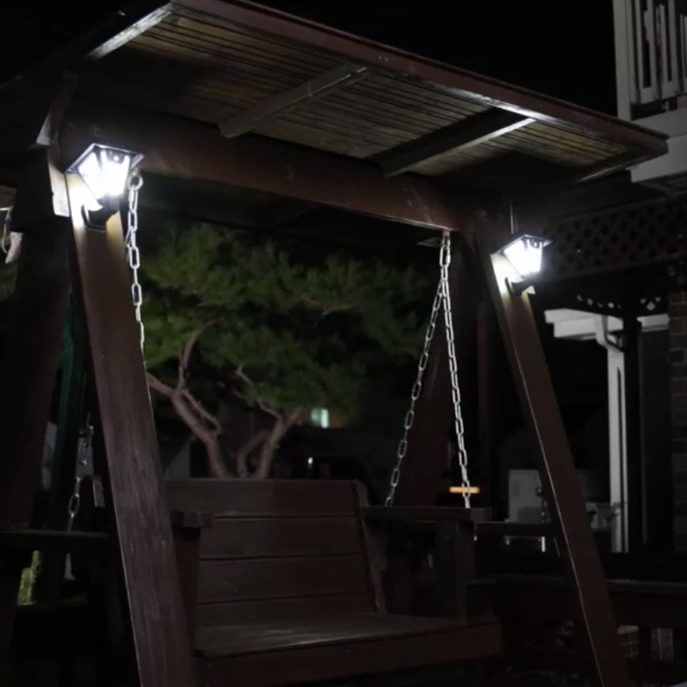 Solar-powered outdoor garden lights