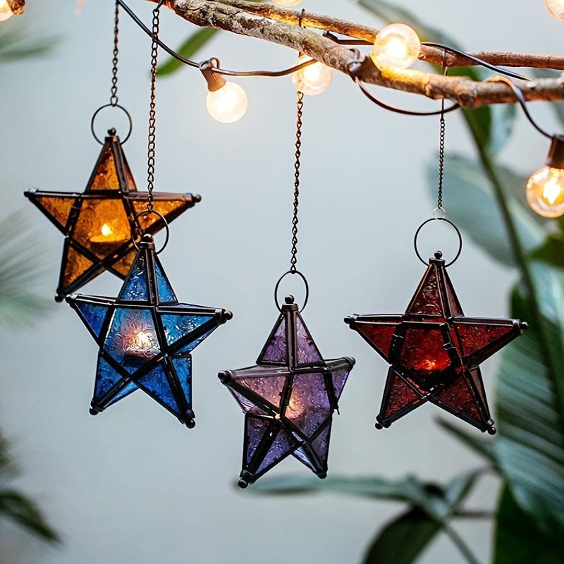 Sternkerzenständer aus Buntglas