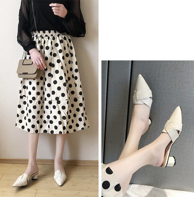 溫柔風夏季軟底低跟拖鞋