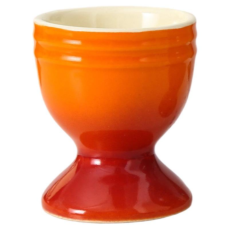 Colorful Glazed Ceramic Egg Cup with Pedestal