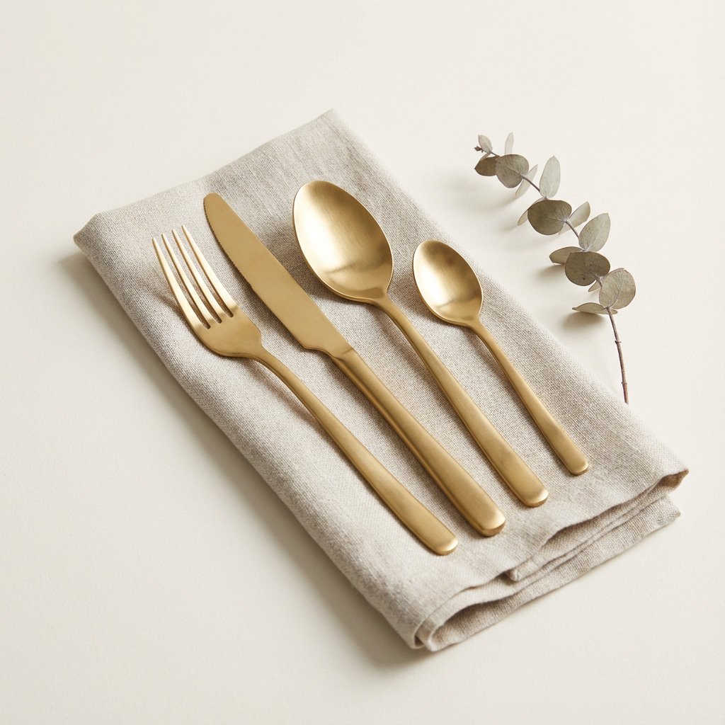 Set de cubiertos de alta calidad de acero inoxidable