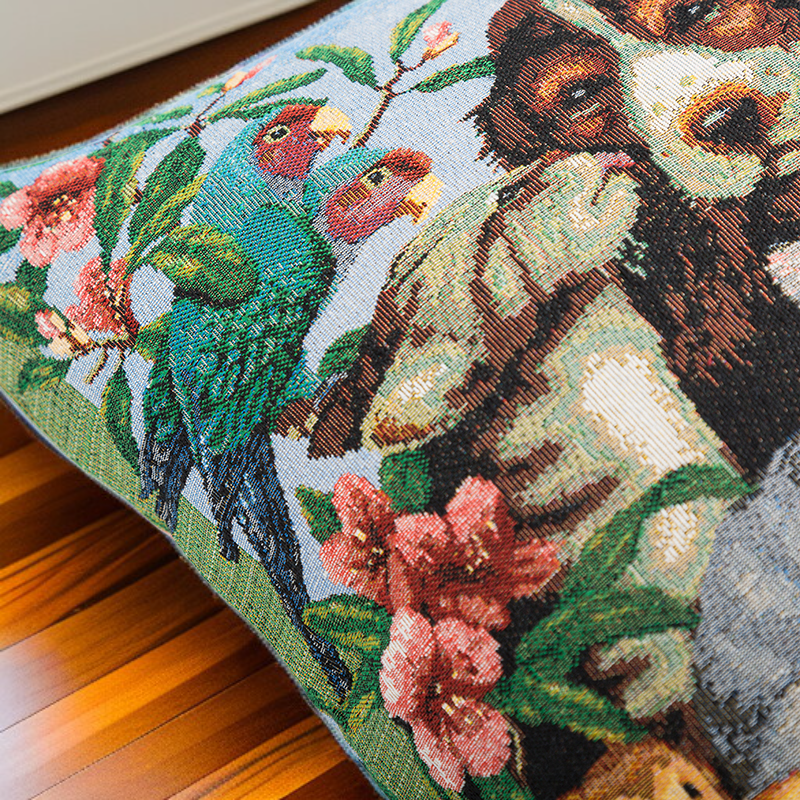 Zestaw dekoracyjny do domu: poduszka i poszewka żakardowa