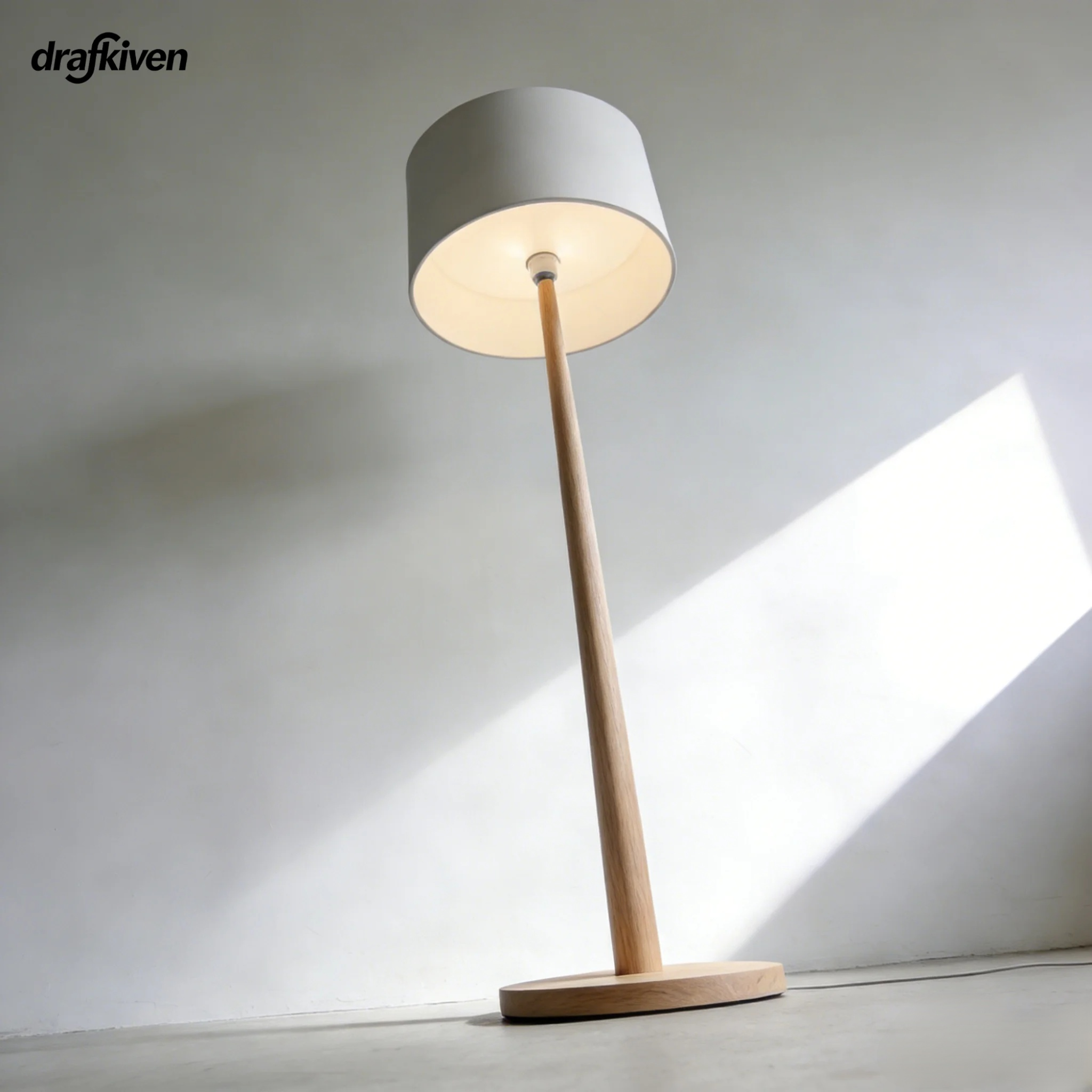 โคมไฟตั้งพื้นไม้เนื้อแข็งสไตล์นอร์ดิก