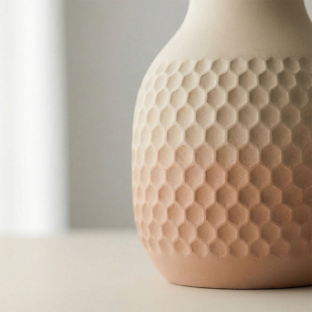 แจกันปูนซีเมนต์ทำมือสไตล์วาบิ-ซาบิ